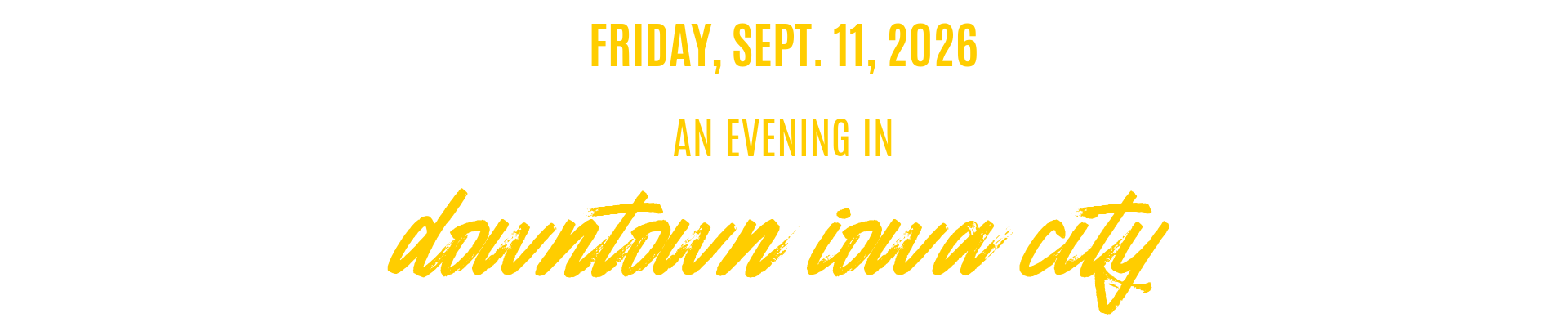 An evening in Iowa City graphic