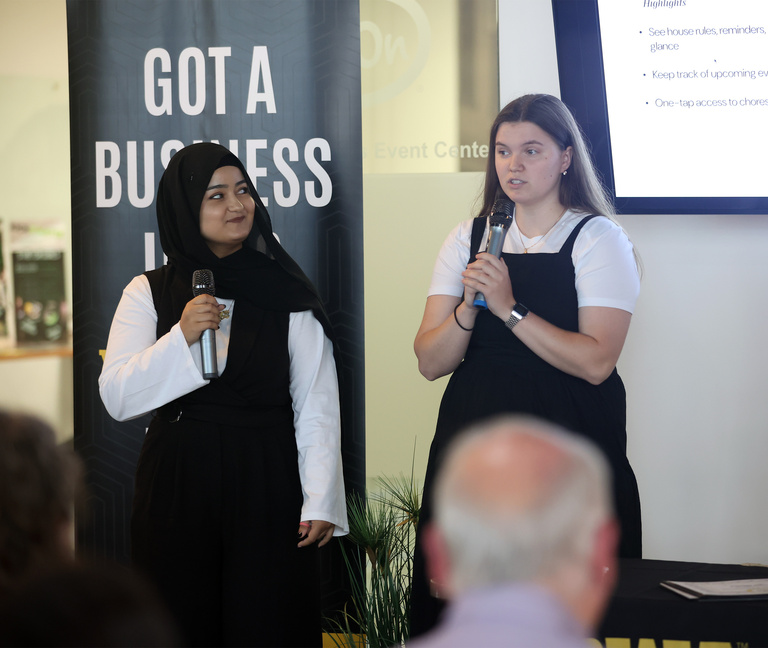 Yamam Hussien, Ania Makarenko, Startup Incubator Summer Track Demo Day 2025