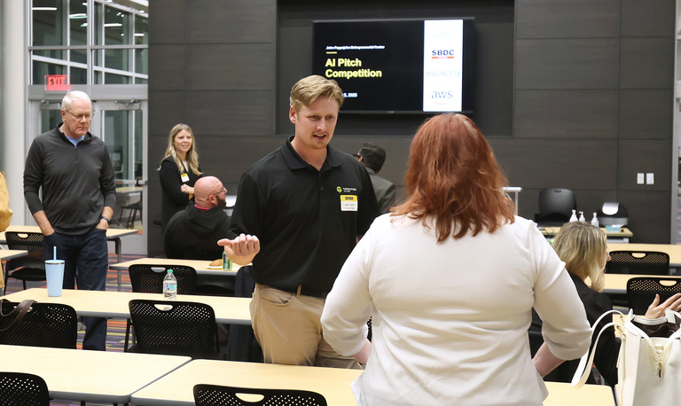 Networking at the AI Pitch Competition