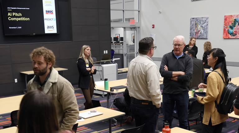 Networking at the AI Pitch Competition