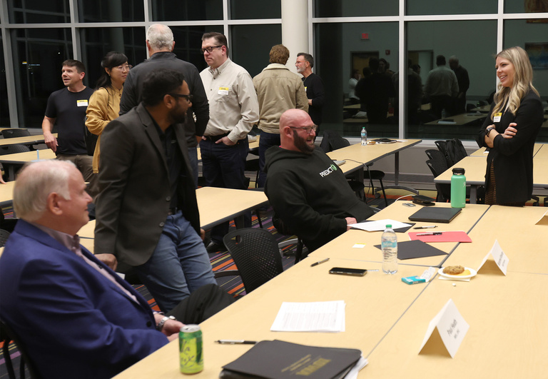 Networking at the AI Pitch Competition