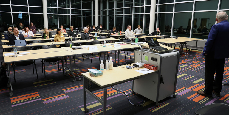 Networking at the AI Pitch Competition