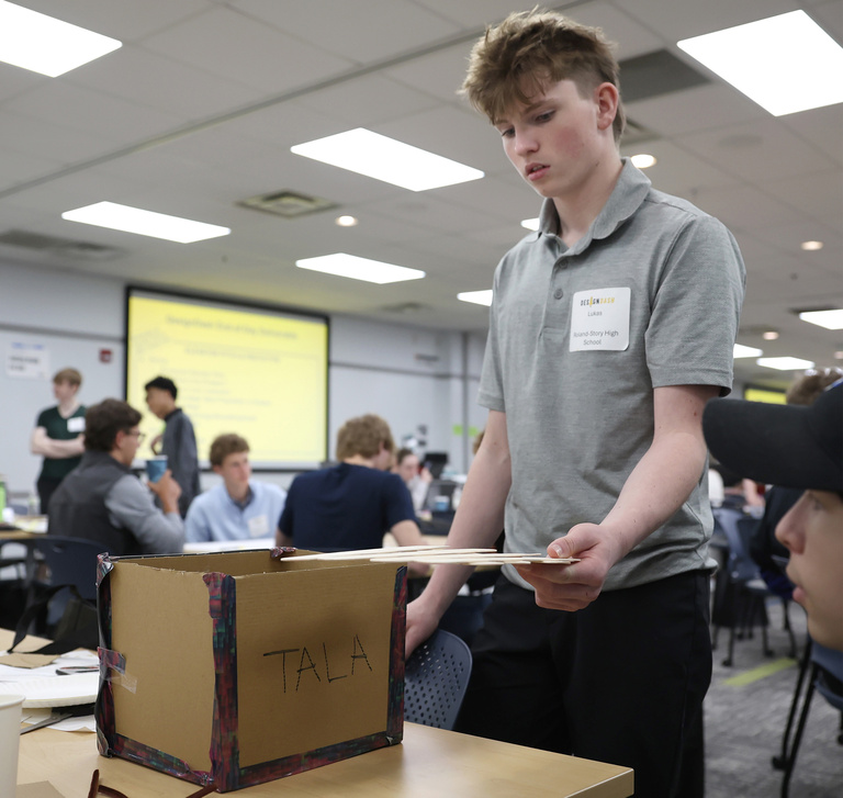 Photograph from DesignDash on March 26 at the Grant Wood AEA in Cedar Rapids, Iowa. 