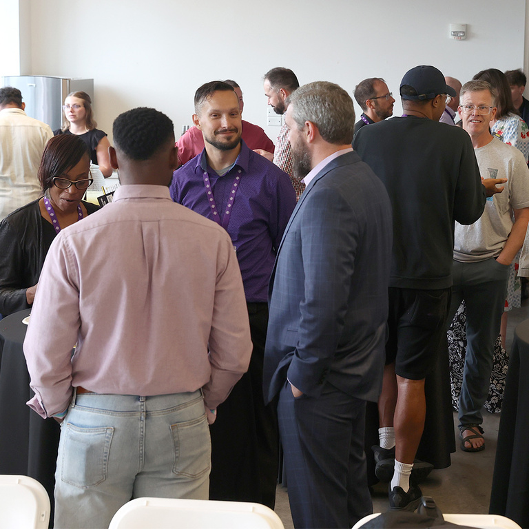 Networking before the Iowa JPEC Venture School State-Wide Launch Day