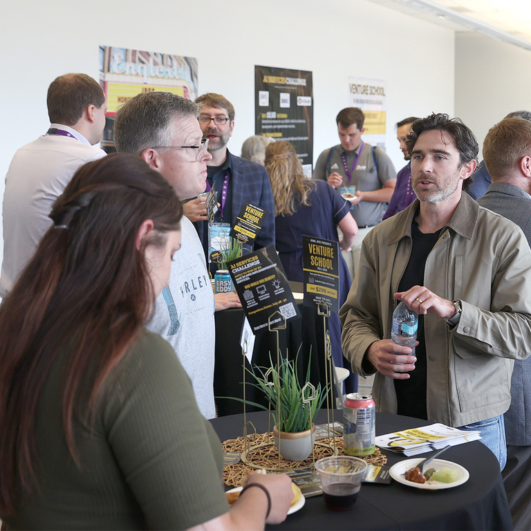 Networking before the Iowa JPEC Venture School State-Wide Launch Day