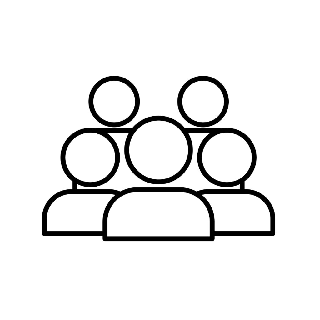 people-five-one-color-black-square
