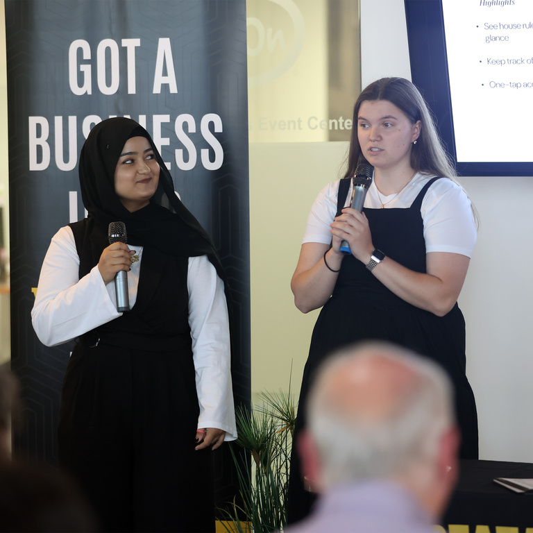 Yamam Hussien, Ania Makarenko, Startup Incubator Summer Track Demo Day 2025