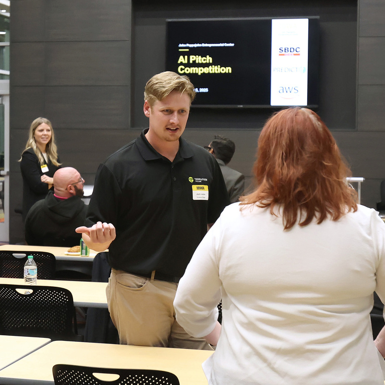 Networking at the AI Pitch Competition