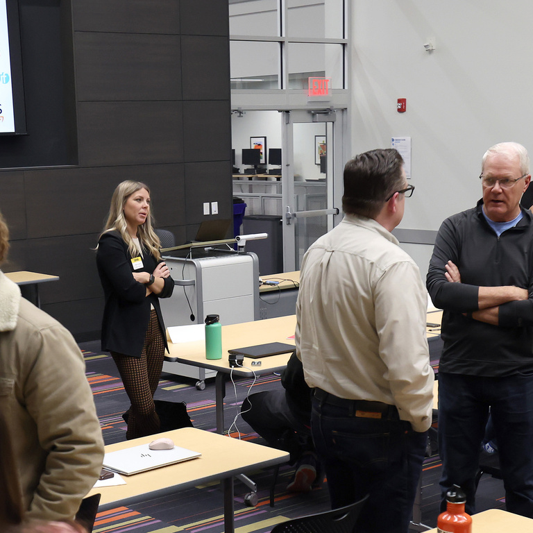 Networking at the AI Pitch Competition