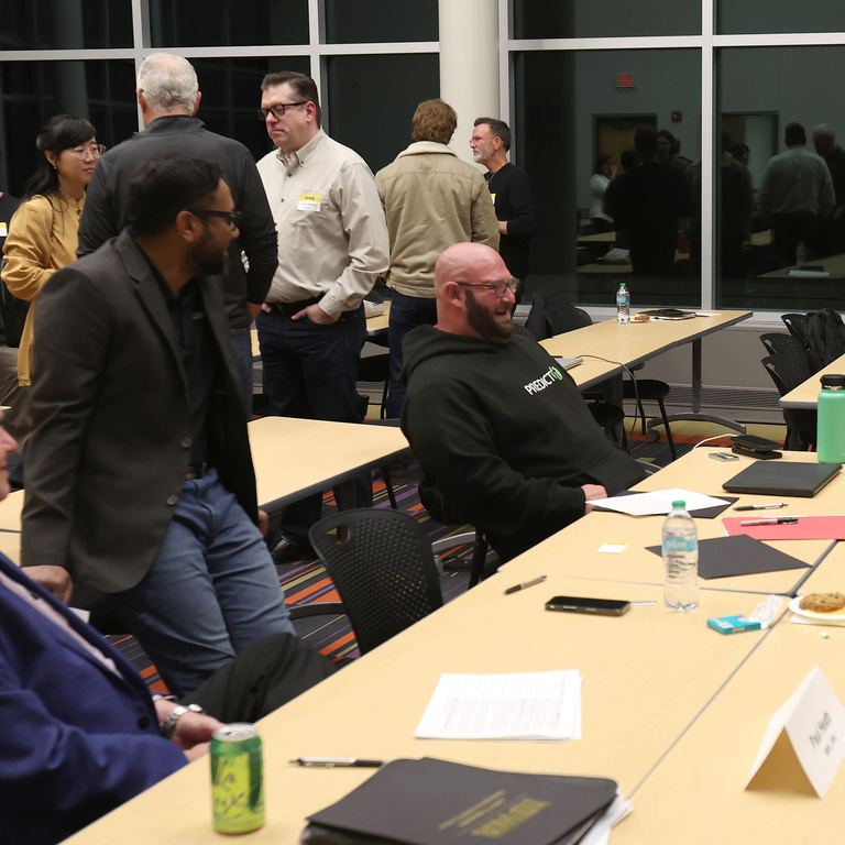 Networking at the AI Pitch Competition