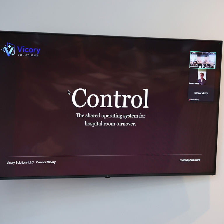 Connor Vicory pitches remotely. 